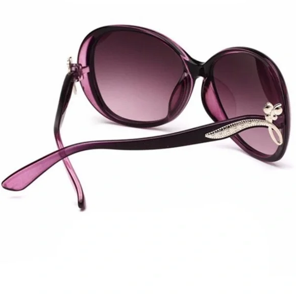 Purple Oversized Ombre Sunglasses Polarized New w Case - Picture 2 of 9